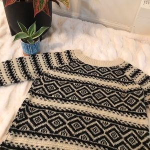 Purple Snow Printed Sweater